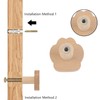 MOROBOR Cat Paw Print Drawer Knobs, 6 Pack Wooden Single