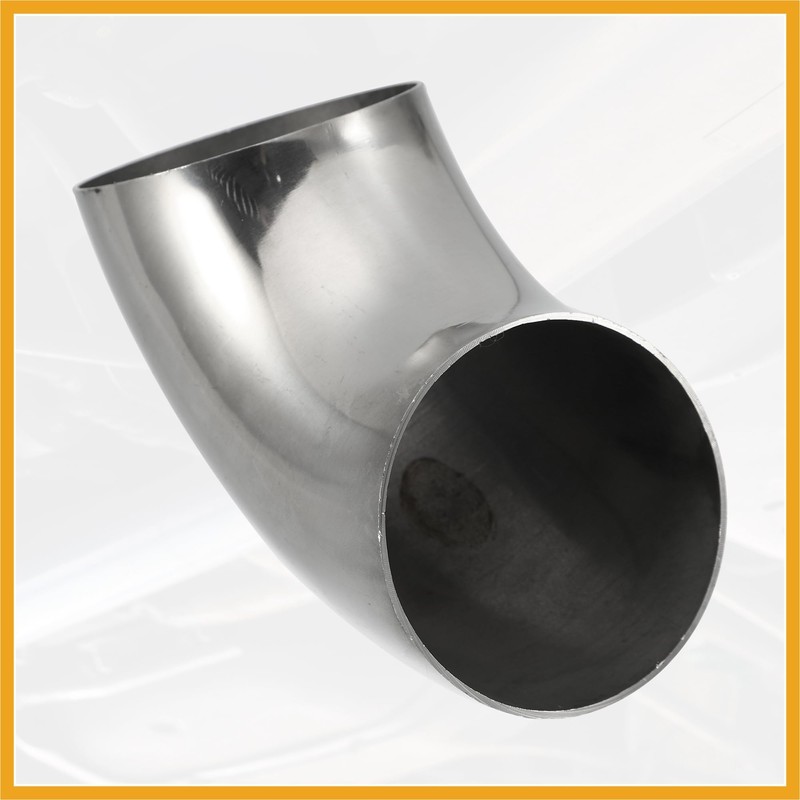 Partuto 1pcs OD 3 Inch 90 Degree 1.2mm Thickness Car