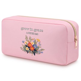 Christian Gifts for Women Religious Bible Verse Makeup Bag Motivational Religious Gifts for Mom Aunt Nurse Best Friend BFF Coworker Sister Baptism Catholic Gifts Oxford Cloth Cosmetic Zipper Pouch