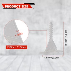 Tile Leveling System Clips, Tile Leveler Spacers ClipsTile Leveling Clips for Wall/Floor Ceramic Tile and Stone Installation (1/16Inch 1000Base)