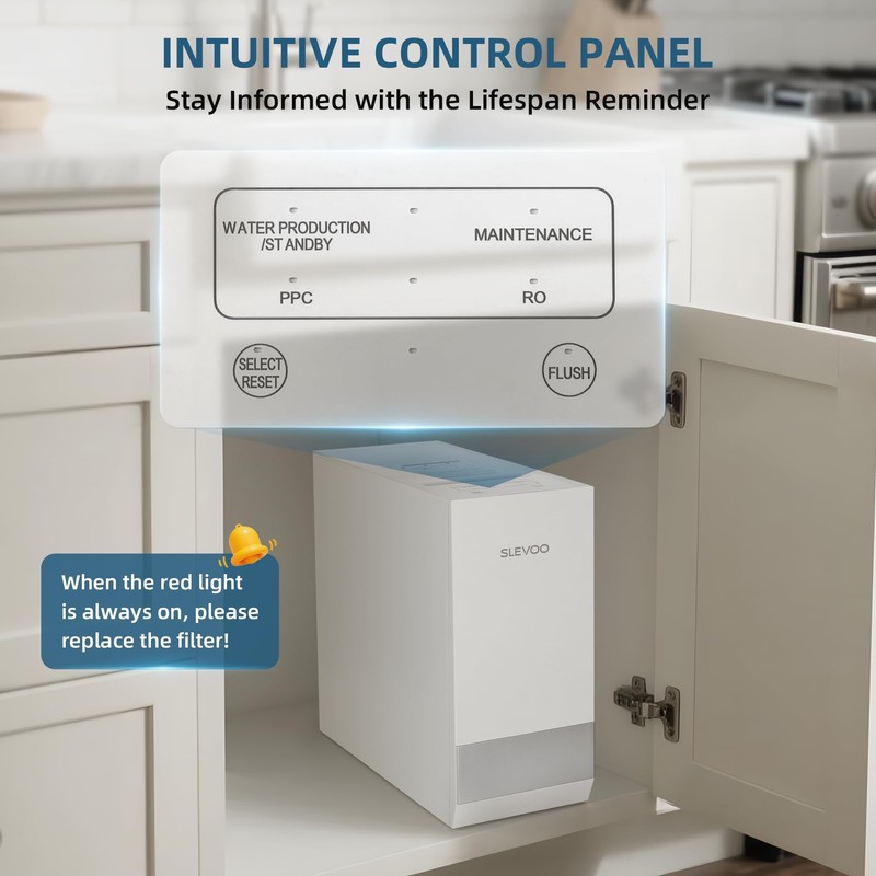 Slevoo SJ-RO75R Reverse Osmosis System 700 GPD Under Sink RO
