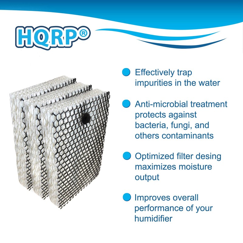HQRP 3-Pack BWF100 Wick Filter for Bionaire BCM7203, BCM7203RC, BCM7204,