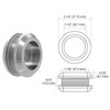 Top Hardware Stainless Steel 2-1/4" OD Thru-Glass Shower Sliding Door