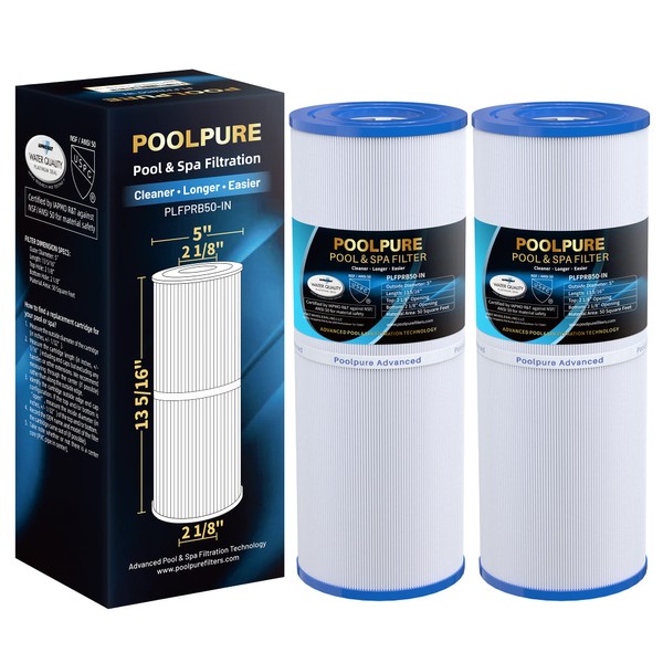 POOLPURE PLFPRB50-IN Spa Filter Replaces Pleatco PRB50-IN, PRB50IN, Unicel C-4950,