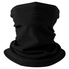 Hegcoiie Winter Loop Scarf Men and Women, Fleece Tube Scarf Neck Warmer, Neckerchief, Windproof Ski Mask Warmer for Outdoor Skiing, Motorcycle, Running, Cycling, black