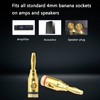 GELRHONR 4mm Banana Plug, Banana Plug Speaker Connectors, Gold Speaker