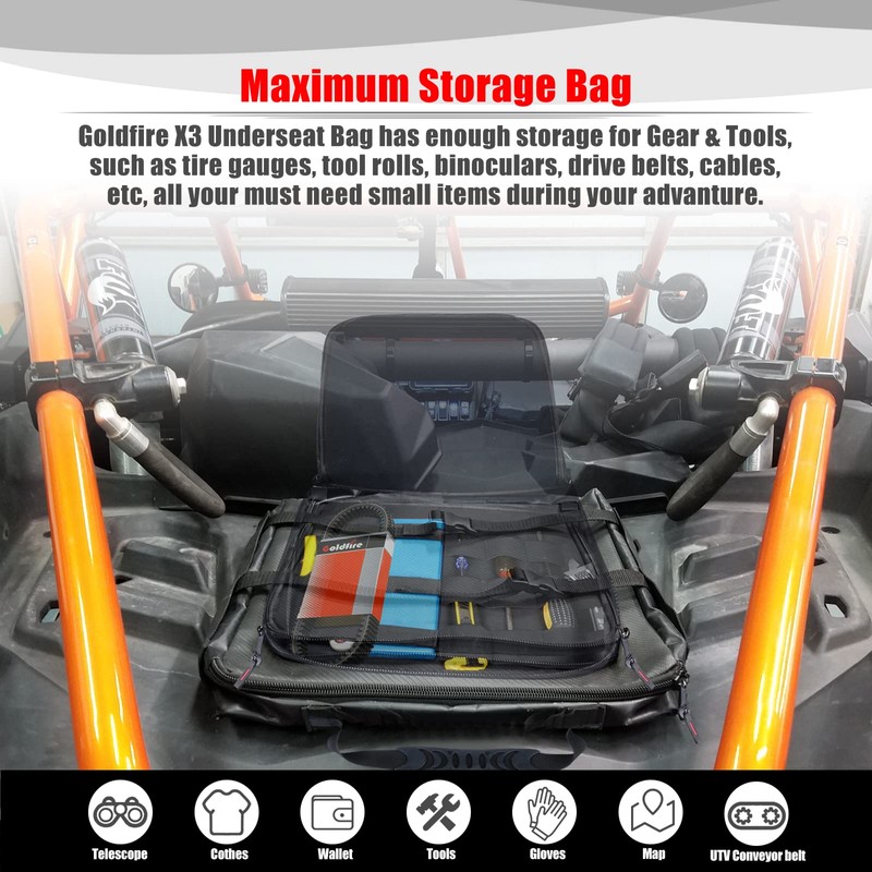 Goldfire Storage Bag for Can-Am Maverick X3 2017-2023, Center Under