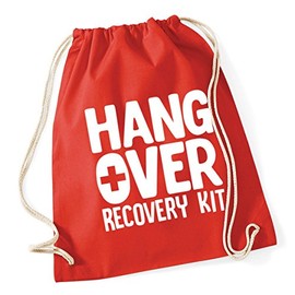 Hippowarehouse Hangover Recovery Kit Drawstring Cotton School Gym Bag 37cm x 46cm, 12 litres