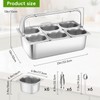 Countertop Food Serving Display Container with Clear Roll Top Cover,