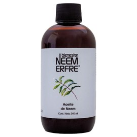Aceite de NEEM Orgánico 100% puro sin diluir - Azadiractina - Natural Vegano Biodegradable | bienestar NEEM ERFRE (Refill 240 ml)