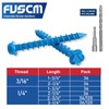 FVSCM 1/4" x 2-1/4" Concrete Screw Anchor,Flanged Hex Slotted Head,