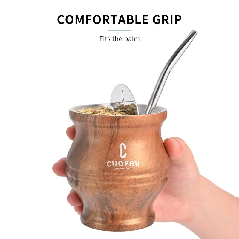Yerba Mate Cup and Termo Set - Modern Mate Gourd,