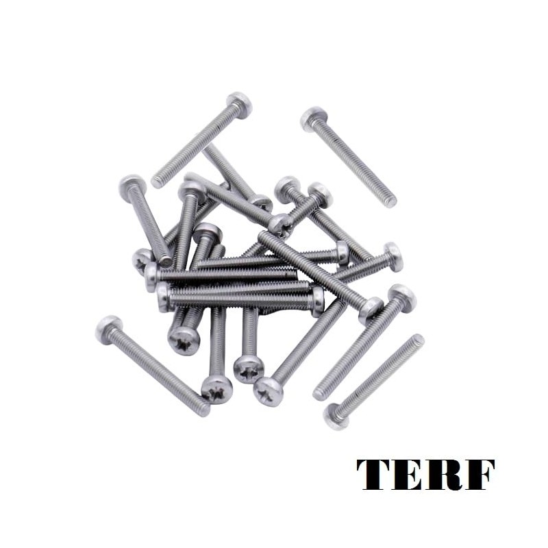 TERF® M4 X 40mm Pozi Pan Head Machine Screws Stainless