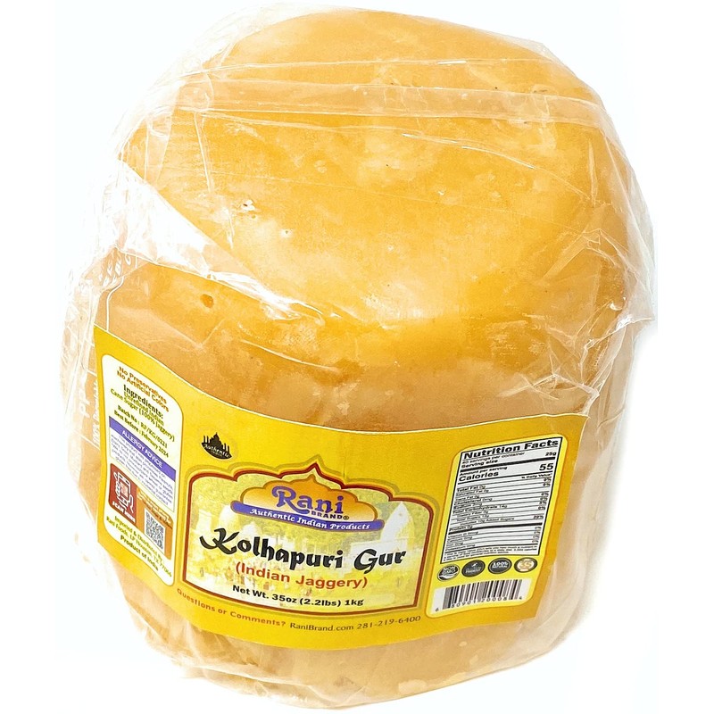 Rani Kolhapuri Gur (Jaggery) 1kg (2.2lbs) ~ Indian Unrefined Raw