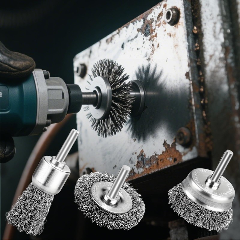 15PCS Wire Brushes Kit for Drill, Stainless Steel Wire Wheel