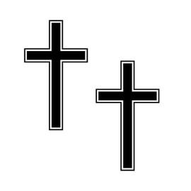 XTRAYXRAY Christian Cross Car Decal Christian Jesus God Religious Window Bumper Decal Sticker Suitable for Cars, Trucks 2Pcs (Black)