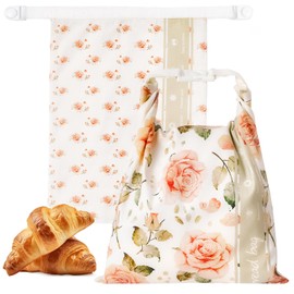 FIZZBOP Beeswax Bread Bags 2-Pack, Reusable XL 13x17 Inch For Sourdough & Homemade Bread, Organic Cotton & Beeswax To Keep Bread Fresh, Eco-Friendly Freezer Safe, Gift For Bakers