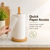 Wooden Paper Towel Holder for Kitchen & Bathroom – Stable