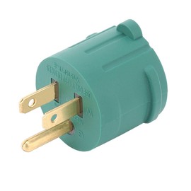 Nema 15 Amp to 20 Amp Plug Adapter Listed NEMA 5-15P to 5-15/20R +6-15/20R (Comb 20Amp T Blade) 15 Amp Household Plug to 20 Amp T-Blade AC Power Adapter Green