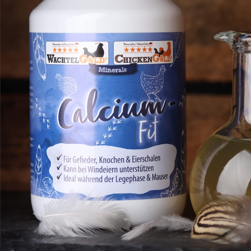 WachtelGold Calcium-Fit 500 ml Liquid Calcium Preparation for Quails, Chickens