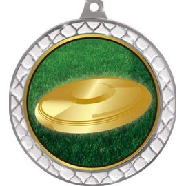 Flying Disc White Trellis Medal Silver, 2.5" Frisbee Toss Prizes, Kids Frisbee Trophy Medal Awards 1 Pack Prime
