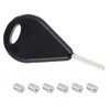 Surfboard fin button, surf plank accessory replacement tool, with 6