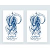 GZ797x2 Temporary Capricorn Tattoo, Aries Tattoo, Semi-Permanent Animal Tattoo, 2