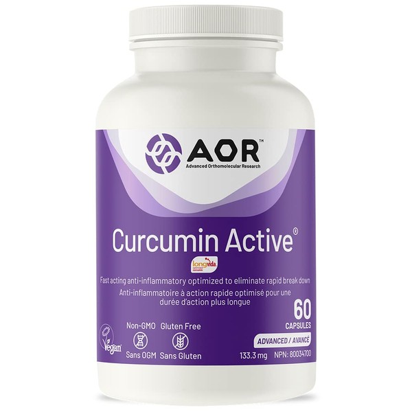 AOR - Curcumin Active - 60 Capsules - Fast-Acting Relief for Exercise-Induced Inflammation