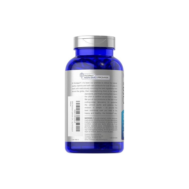 Aceite de pescado de salmón salvaje Alaskan, 3000 mg, 180