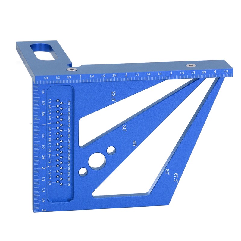 Woodworking Ruler Multifunctional Angle Measuring Ruler Aluminum Alloy Square Tool