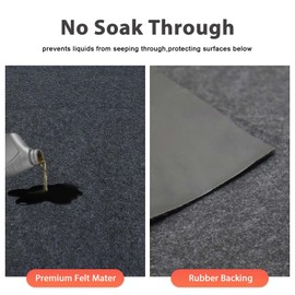 BREENHILL XL Oil Spill Mat (36" x 59"), Premium Absorbent Oil Pad, Reusable, Washable,Waterproof Backing Contains Liquids, No Soak Through,Protects Garage Floor Surface