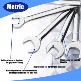 SPEEDWOX Double-ended Spanner Set, Thin Spanner Set, 10 Piece Set, 0.2 - 0.4 inches (4 - 11 mm), Short Type, Approximately 0.1 inch (2.5 mm) Thick, Ultra Thin, Compact, Lightweight, Double-ended Wrench Set, Ultra Thin, Combination Wrench, Open End Wrench