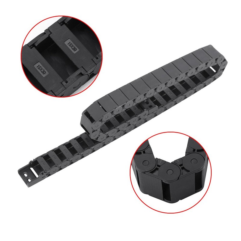 Hilitand 1Meter Drag Chain Black Cable Drag Chain Reinforced Nylon