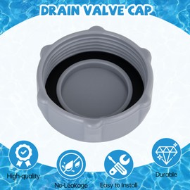 Replacement Drain Valve Cap Compatible with Bestway Pool, Heavy Duty Drain Cap, Plastic Hose Caps, Fit Perfectly for No-Leakage, Replacement Part for Above Ground Swimming Pool Accessories, Grey