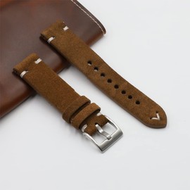 Onthelevel Suede Vintage Leather Watch Band Quick Release Strap 18mm 20mm 22mm 24mm Replacement Watch Band for Men or Women, 20 mm