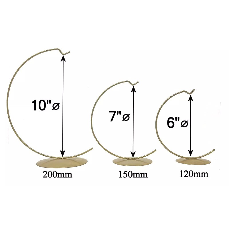 Polish Gallery Ornament Display Stand Holder Christmas Round Hanger Hook