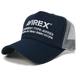 AVIREX 7300 Number Ring Embroidered Mesh Cap, dark navy