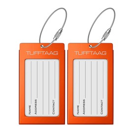 Luggage Tags Business Card Holder by TUFFTAAG - Durable Travel ID Bag Tag in Multiple Color Options, Perfect for Suitcases, Backpacks, and Carry-Ons, Easy Identification, Secure and Stylish