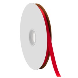 Berwick Offray 3/8" Single Face Satin Ribbon, Red, 100 Yds