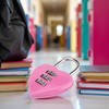 Pink Love Heart Shape Combination Padlock for Girls Women,Mini 3-Digit