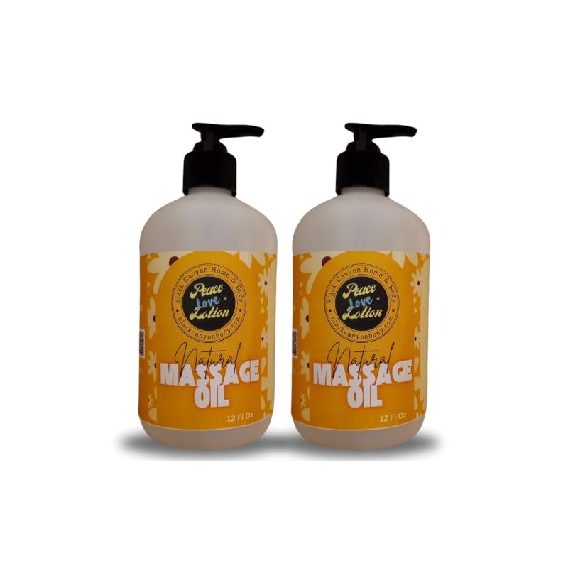 Peace Love + Lotion Butt Naked Scented Natural Massage Oil,