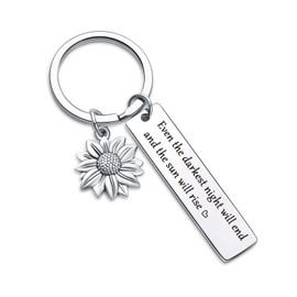 Sunflower Lover Jewelry Positive Gift Positive Jewelry Inspirational Keychain Daughter Gift Daughter Keychain Motivational Jewelry for Best Friend Jewelry Sister Jewelry bff gift Motivational Keychain