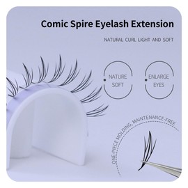 ANNAFRIS ComicElf, 0.07C, 8-15 Eyelash Extensions, Artificial Eyelash Clusters, Volume Eyelashes, Premade Fan Lashes