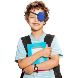 THSIREE 3PCS Eye Patch, Medical Eye Patches for Kids and Adults, Soft Amblyopia Lazy Eye Patches for Left or Right Eyes (Black, Blue, Black Gray)