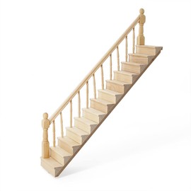 Odoria 1/12 Scale Miniature Staircase Stair Dollhouse Furniture Accessories, Left-Handrail