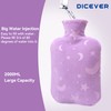 DICEVER Hot Water Bottle with Soft Cover, Hot and Cold