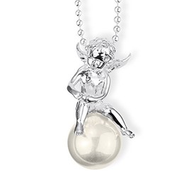 Heartbreaker Women'S Synthetic Pearl Pendant Silver Pearl Of Angels