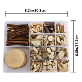 ChooseInOne Log Handmade DIY Wood Craft Kits for Kids Wooden Unfinished Toys Paint Art Garden Playset Bulk Sticks Loose Parts Materials 360g(Large), YMDIY-KIT360-LRG