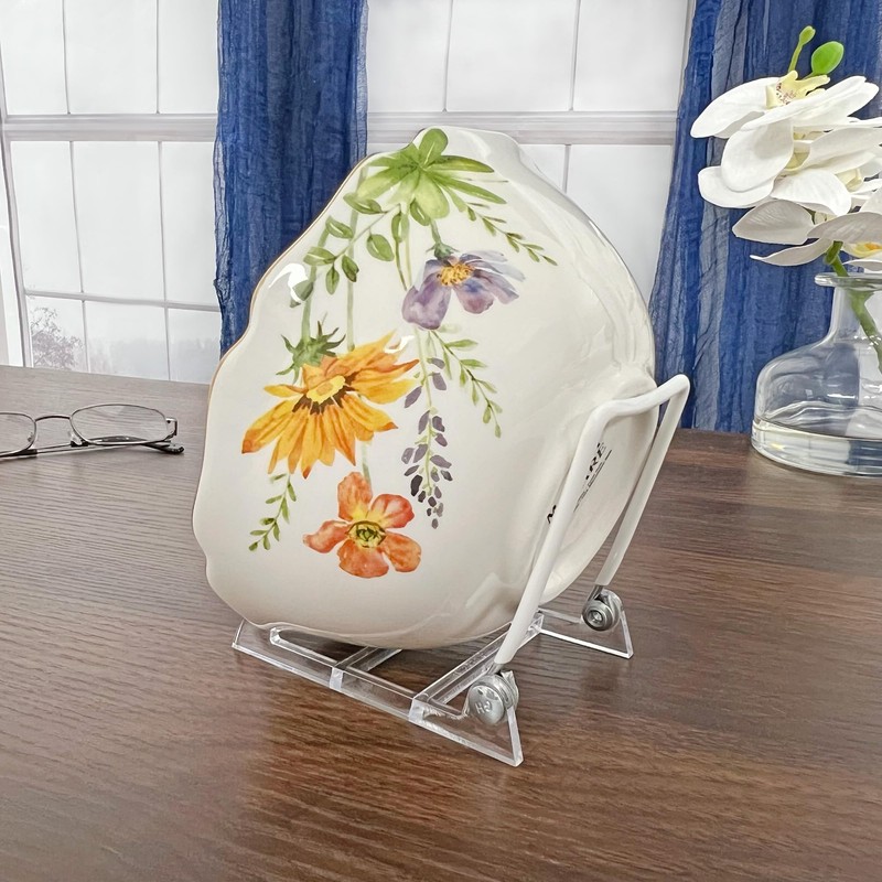 GIBSON HOLDERS 1PL Adjustable White Wire and Clear Acrylic Display