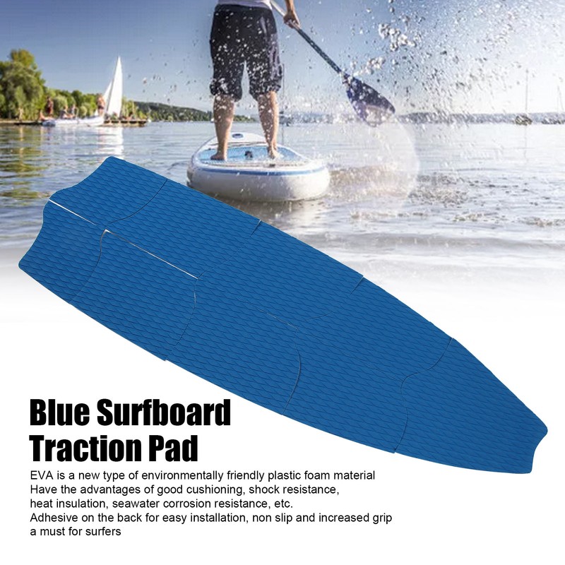 9Pcs Blue Surfboard Traction Pad EVA Paddle Board Traction Pad